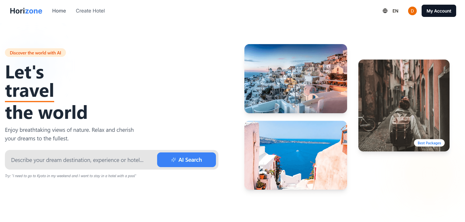 Horizone Dashboard Screenshot